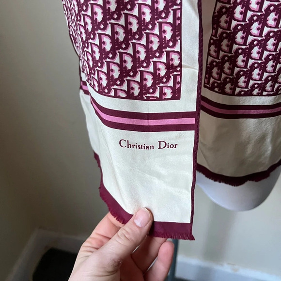 Dior Pink Monogram Scarf - Picture 2 of 5